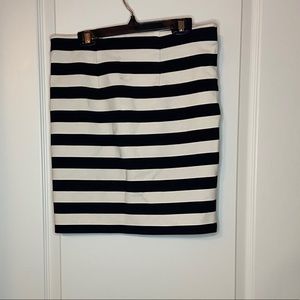 Loft Striped Pencil Skirt